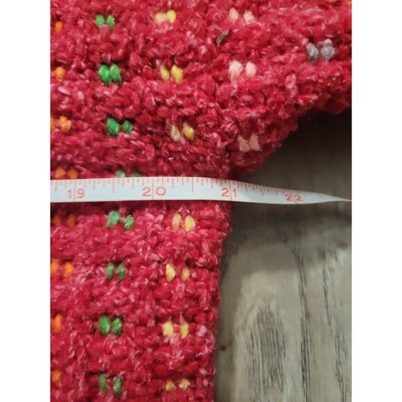 Ice - Ame Handmade in Ecuador full zip rainbow cardigan sweater wool blend Small - Picture 7 of 8